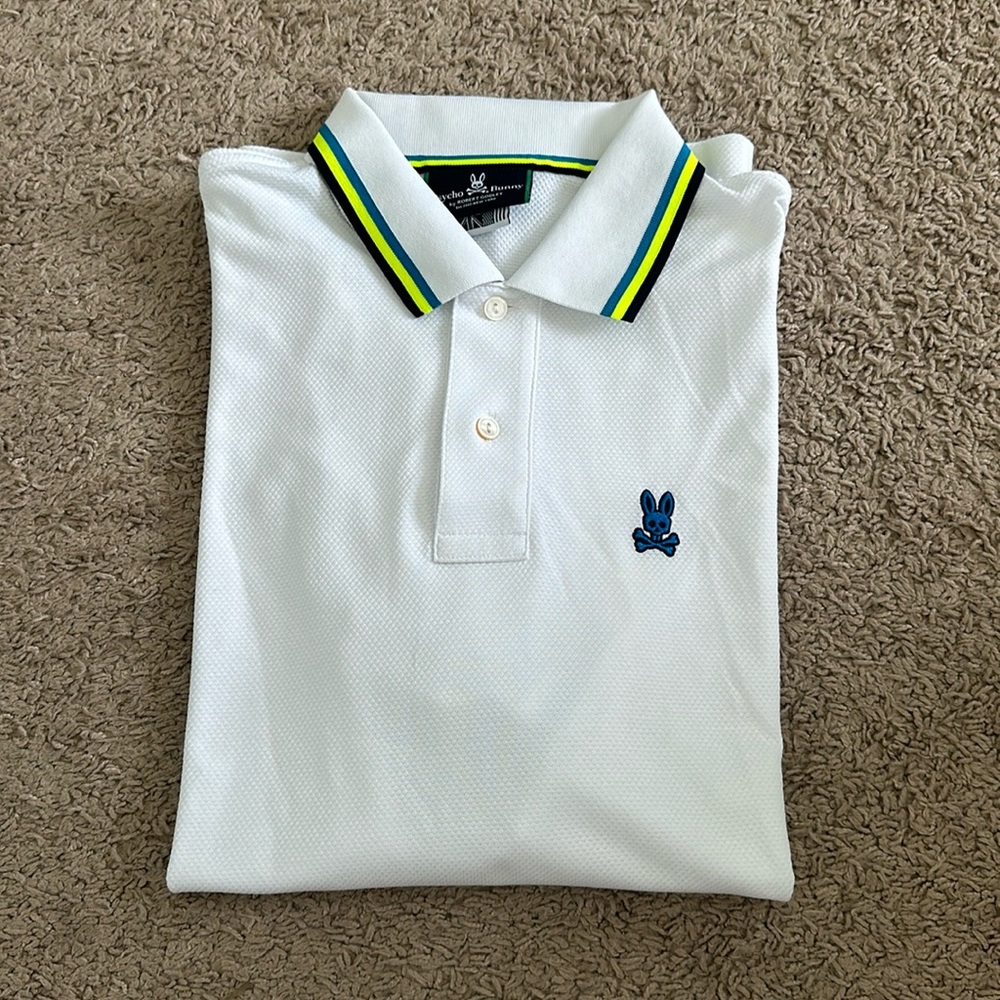 Psycho Bunny Polo White Size 6